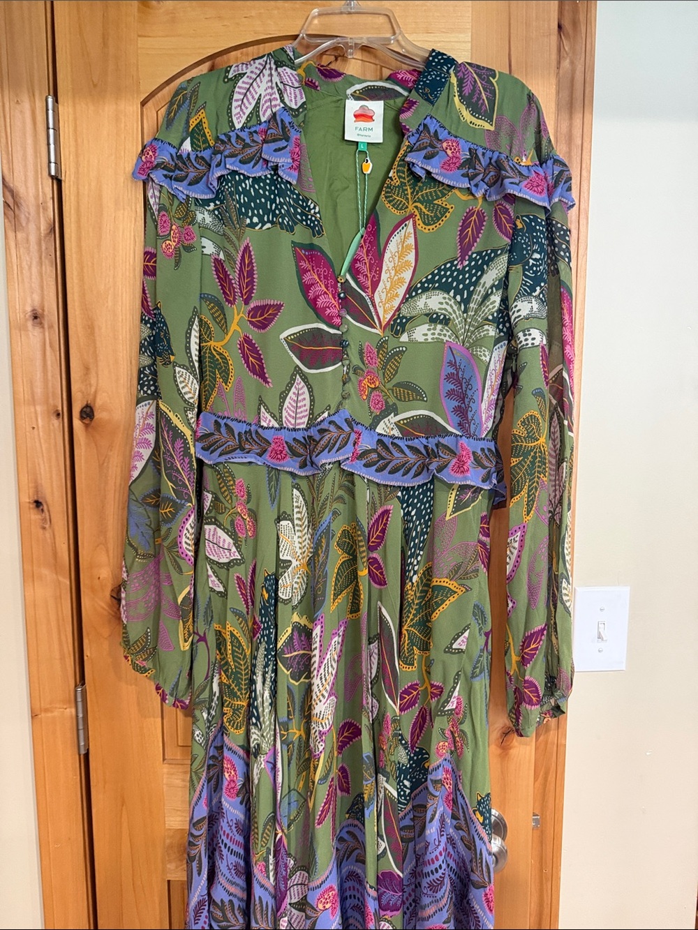FARM Rio Wild Jungle Handkerchief Midi-Dress - Picture 7 of 16